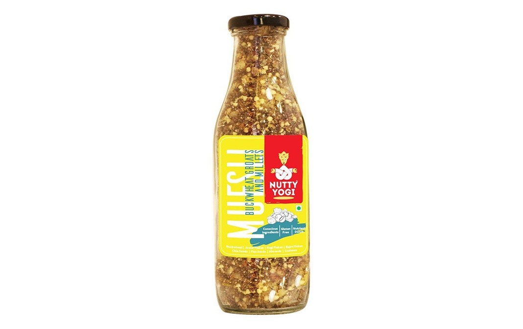 Nutty Yogi Buckwheat Groats And Millets Muesli   Glass Bottle  250 grams